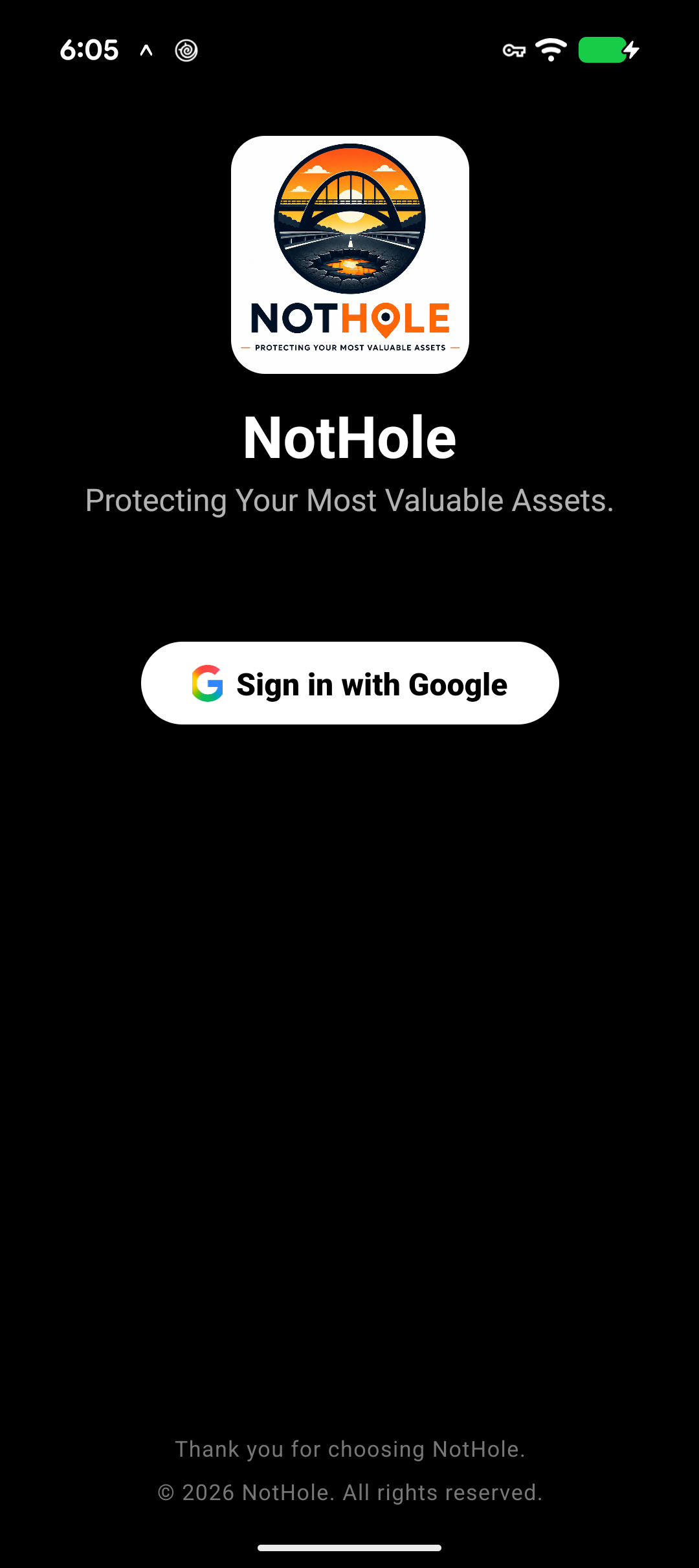 Secure login screen