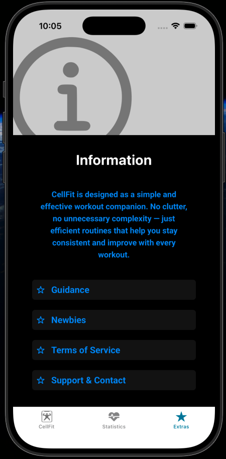 Information screen